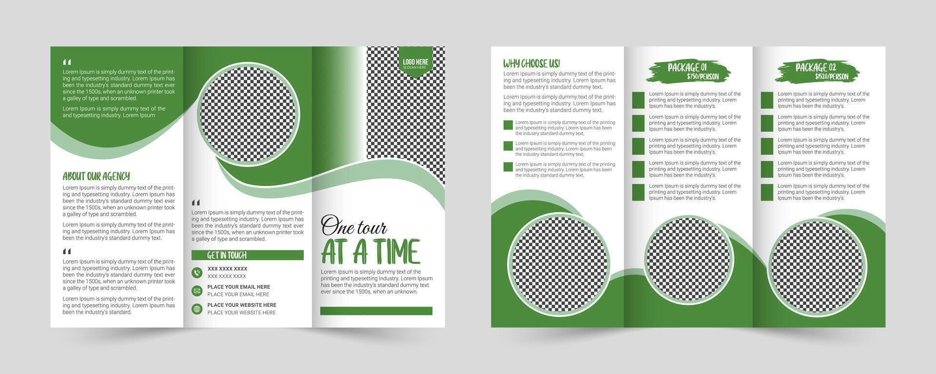 Luxury Vacation Tour Brochure Template vector