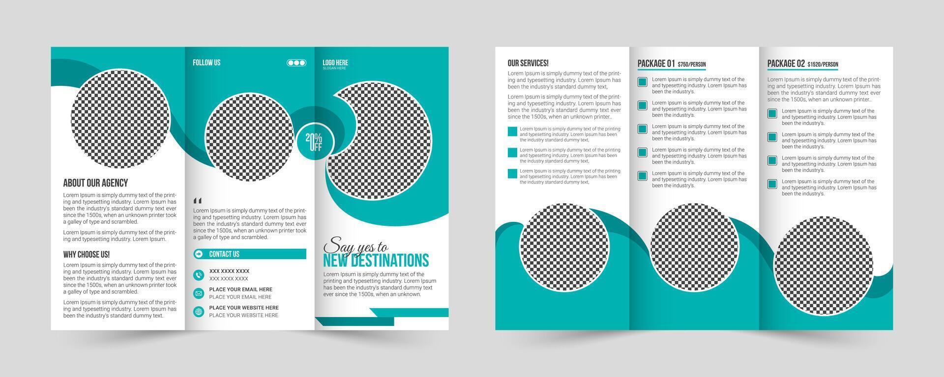 Weekend Getaway Travel Brochure Template vector