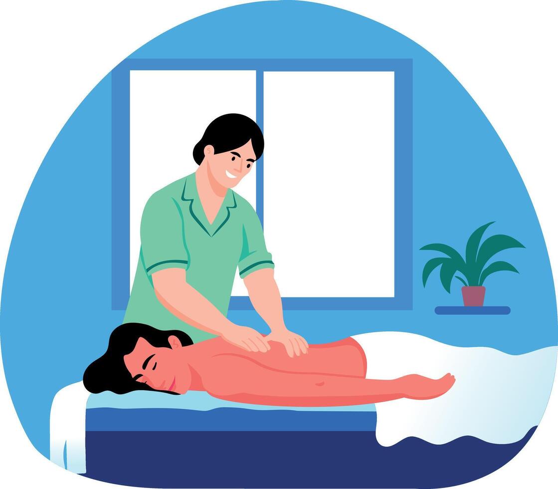 A flat style illustration of a messaging character vector
