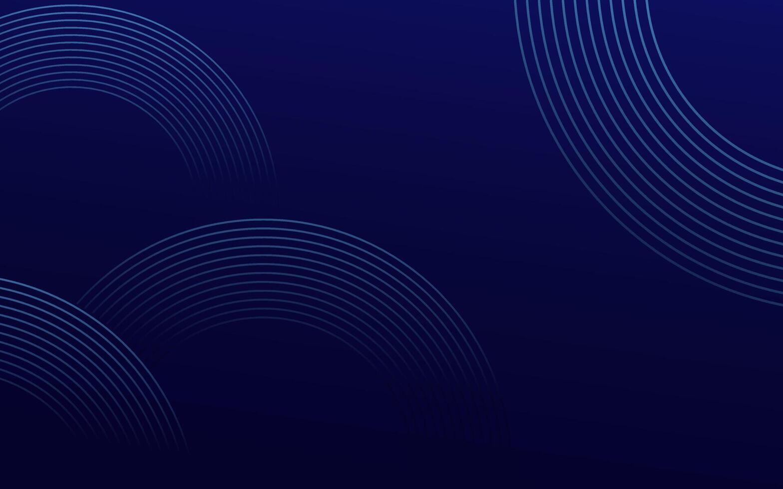 Abstract blue glowing geometric lines on dark blue background. Modern shiny blue circle lines pattern. Futuristic technology concept. Suit for cover, poster, banner, brochure, header, website vector