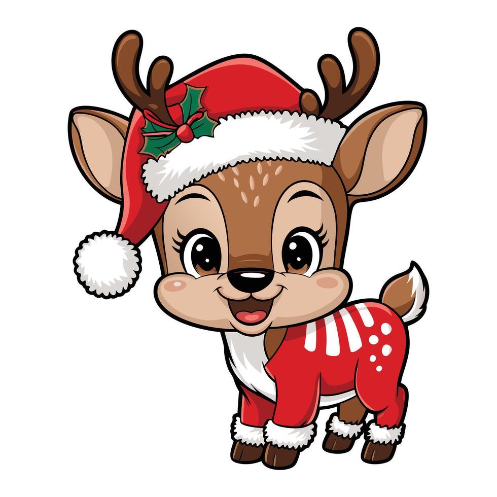 A beautifully designed Christmas deer silhouette, perfect for spreading festive cheer and winter wonder. vector