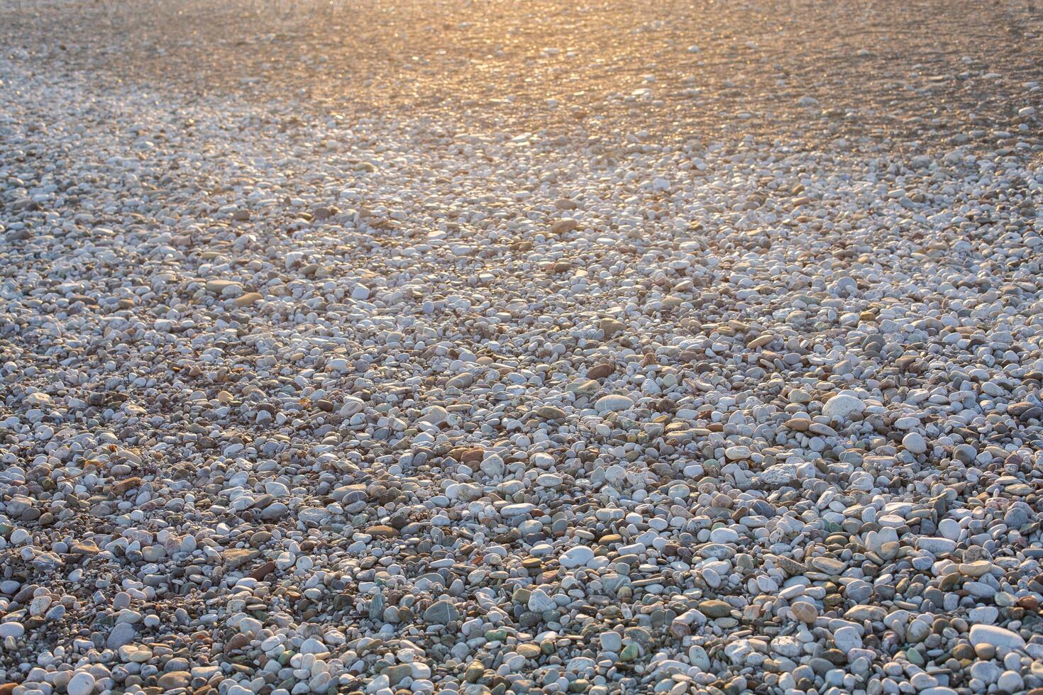 different stones on the beach photo