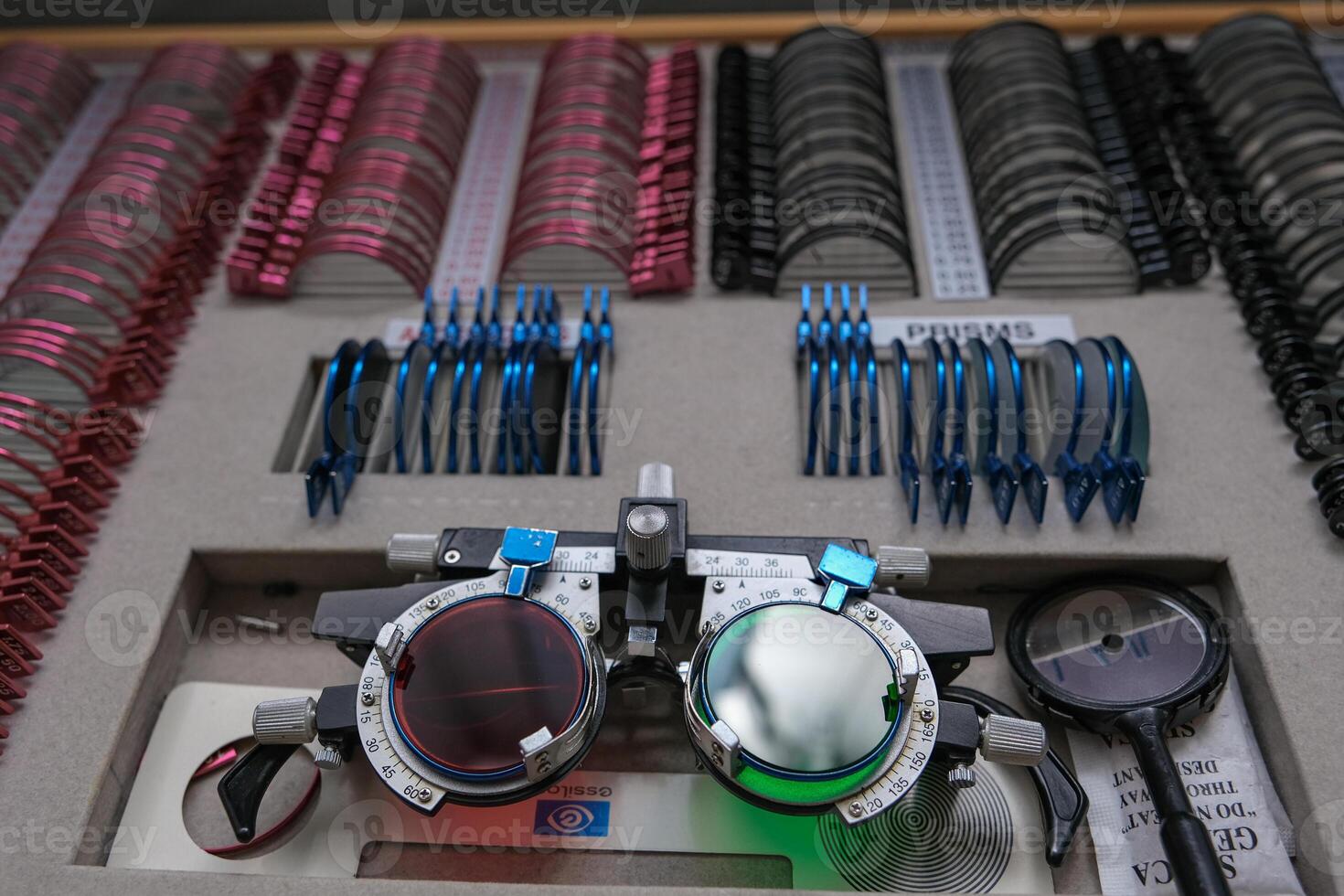 Ophthalmologist's Eye Test Kit in clinic photo