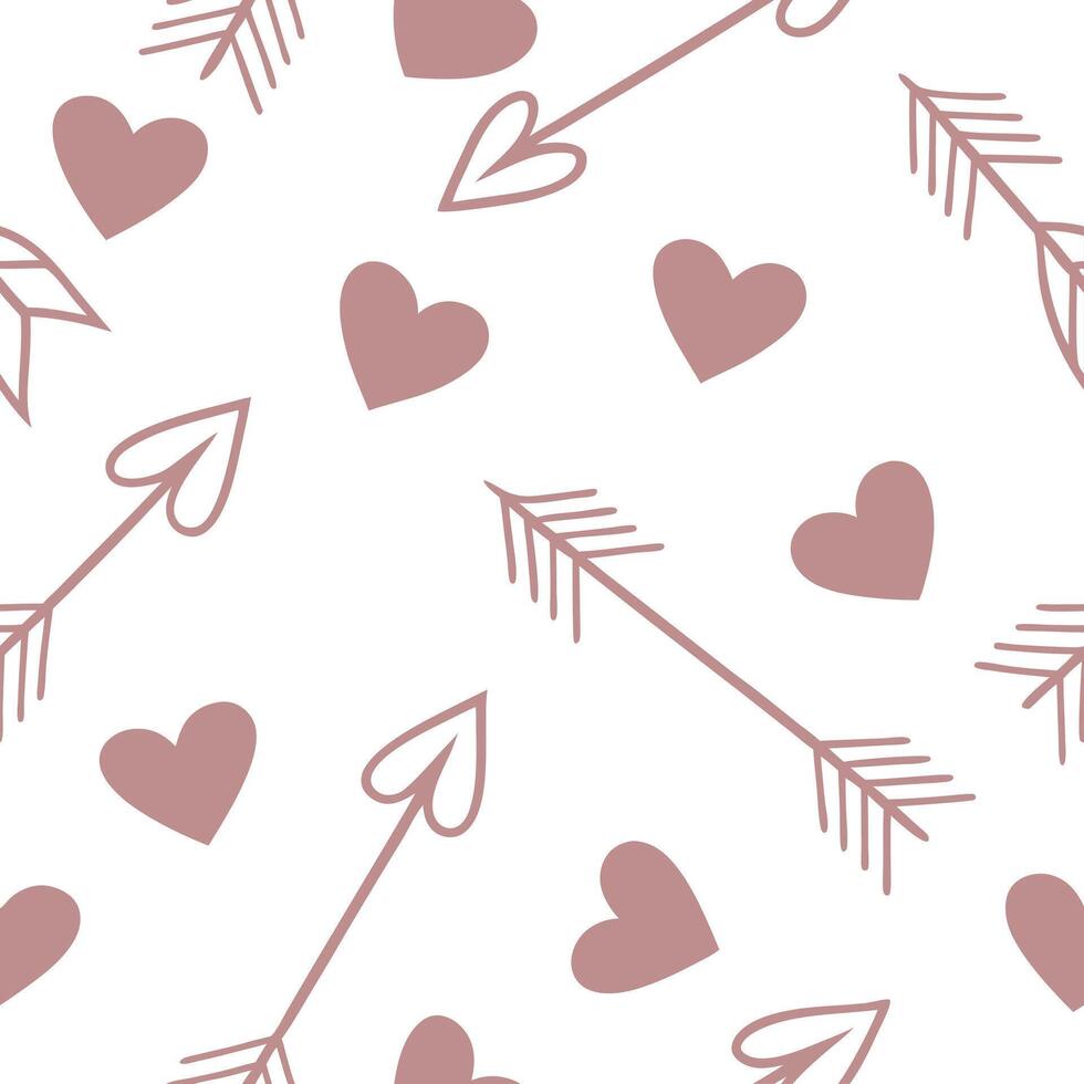 Flat Cupid arrows seamless tile pattern with romantic motifs and soft pastel shades for love themed decor concept as Romantic cupid arrows and soft pastel shades arranged seamlessl Clean Pro vector