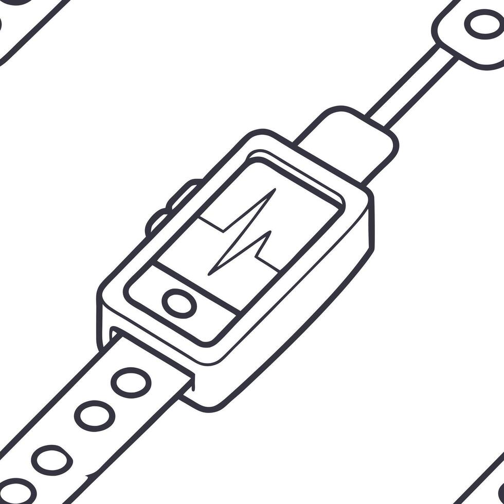 Flat Intelligent Healthcare Monitoring concept as A close up macro shot of an intelligent healthcare monitoring device displaying vital signs The camera captures the devices sleek Clean Pro vector