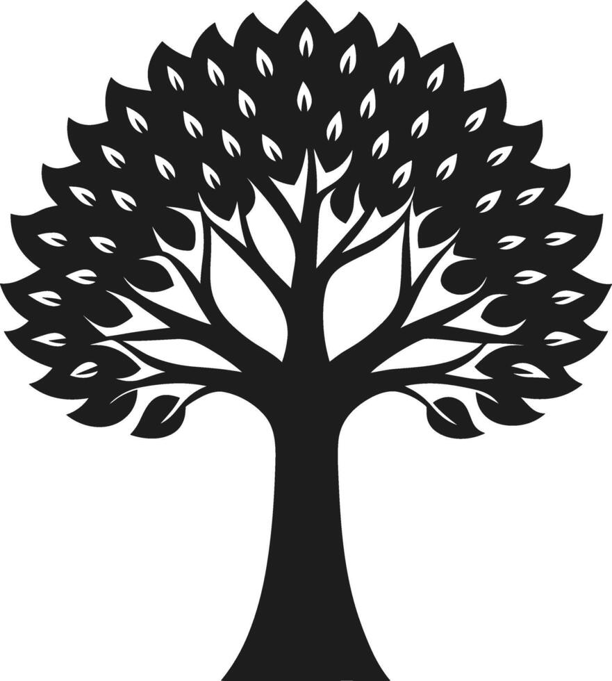 Elegant Tree Silhouette for Earth Day Nature and Sustainability vector