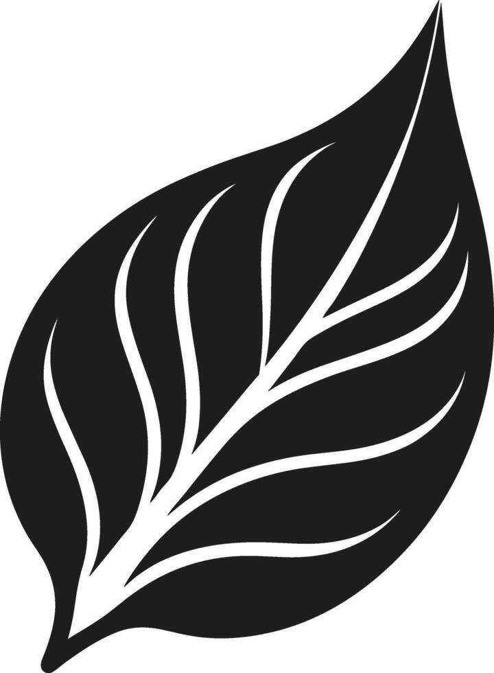 An Elegant Leaf Silhouette - Eco-Friendly Botanical Illustration vector