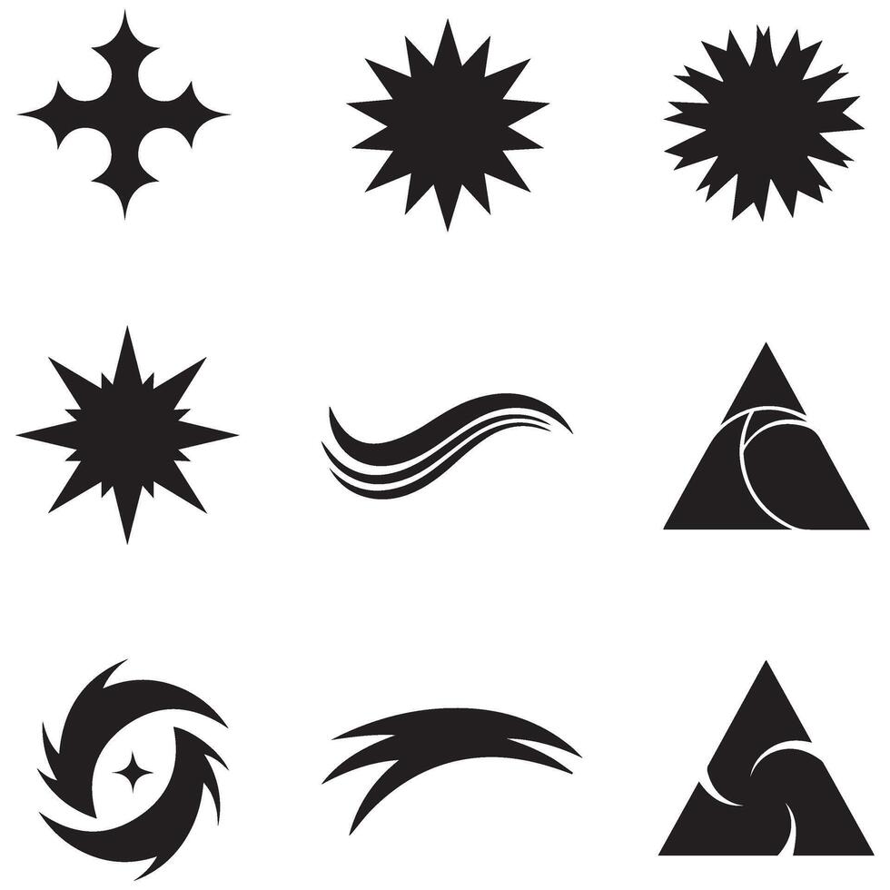 A Visually Impressive Collection of Abstract and Nature Themed Icons Showcasing Artistic Creativity and Innovation vector