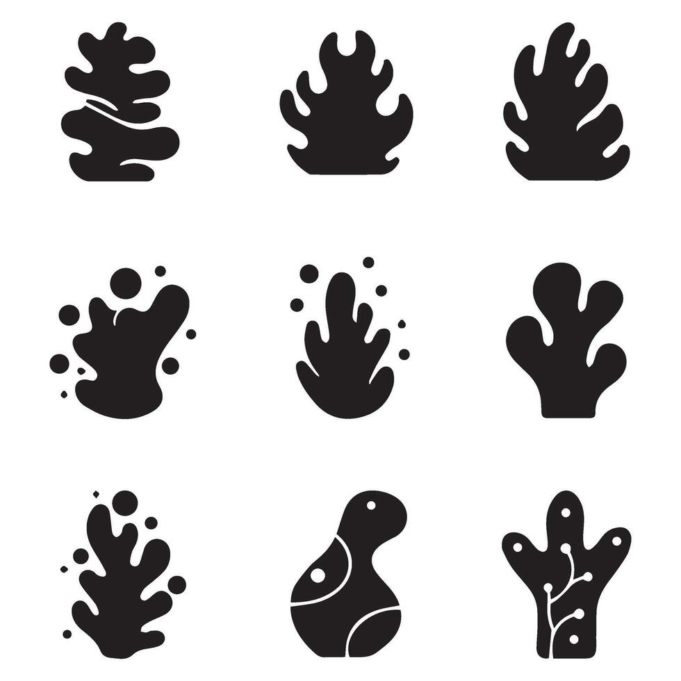 A Stunning Assortment of Abstract and Nature Themed Icons Designed for Use in Creative and Digital Art Projects vector