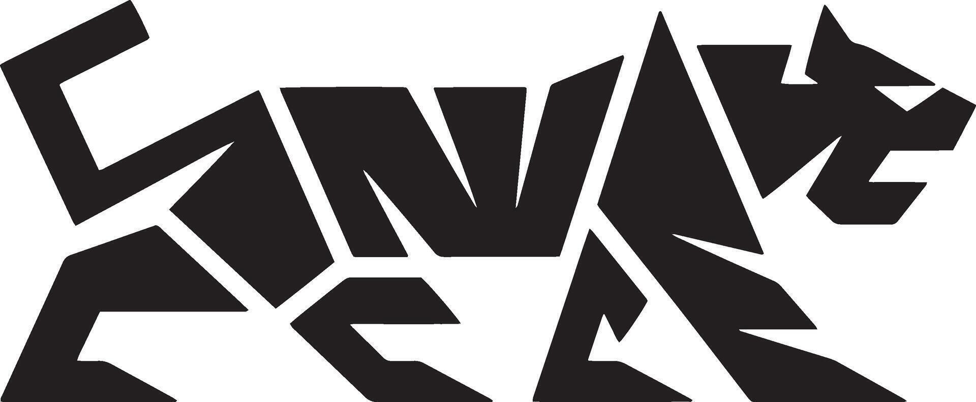 Geometric black panther logo in modern tribal style, composed of angular shapes forming a sleek and aggressive feline silhouette, vector