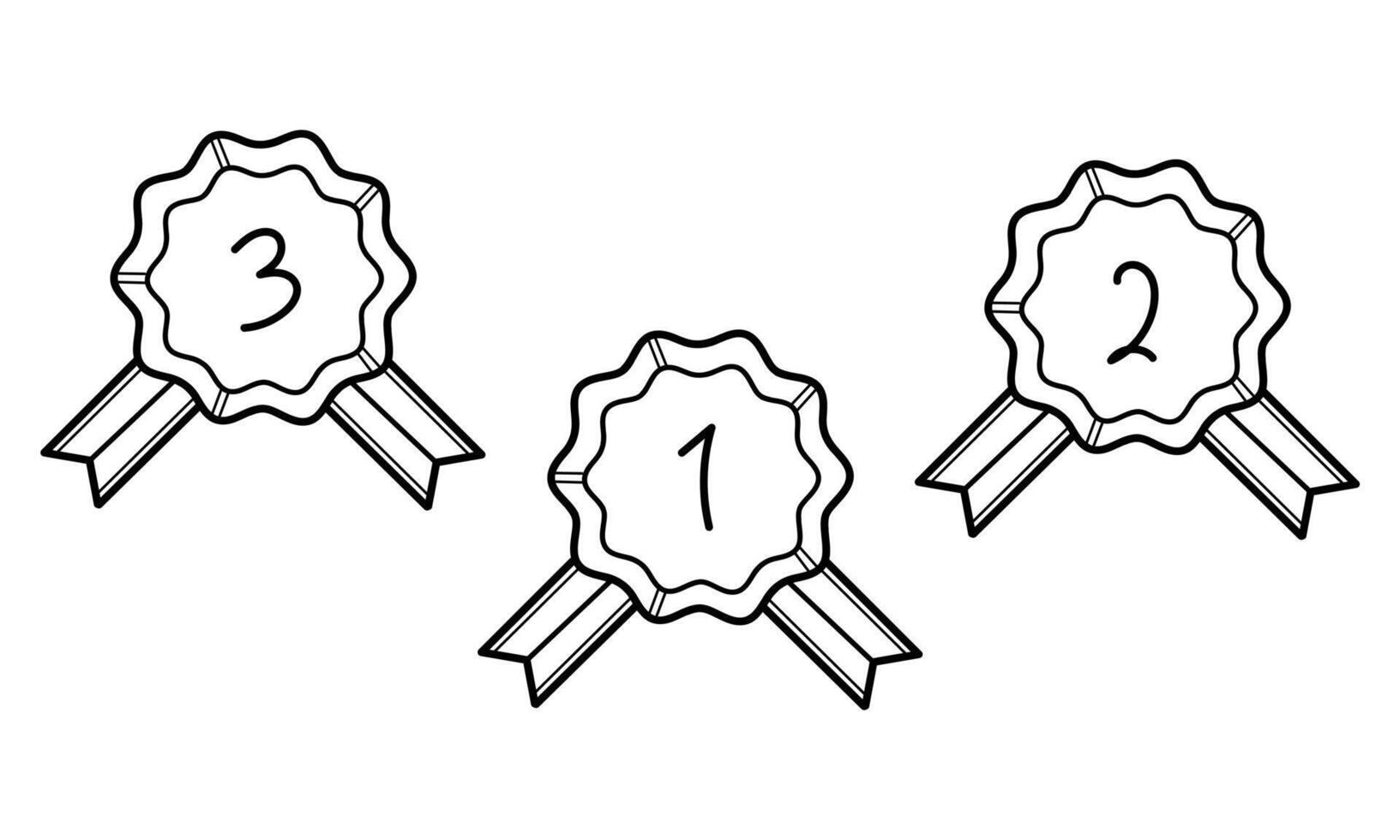 hand drawn medal vector