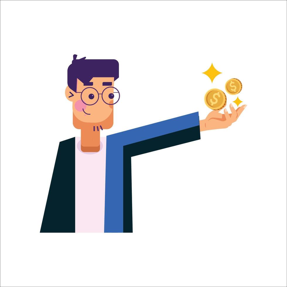 People Counting Money vector
