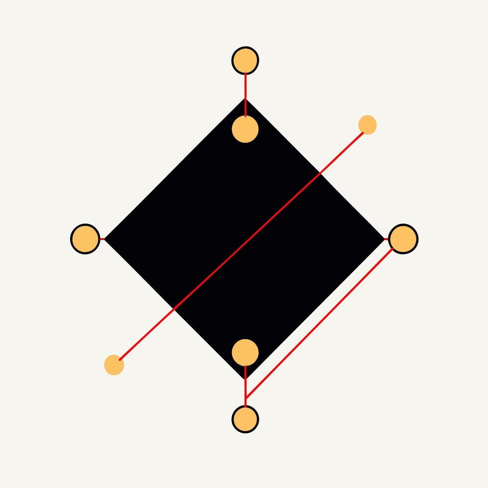 Geometric Diamond Pattern with Dots vector
