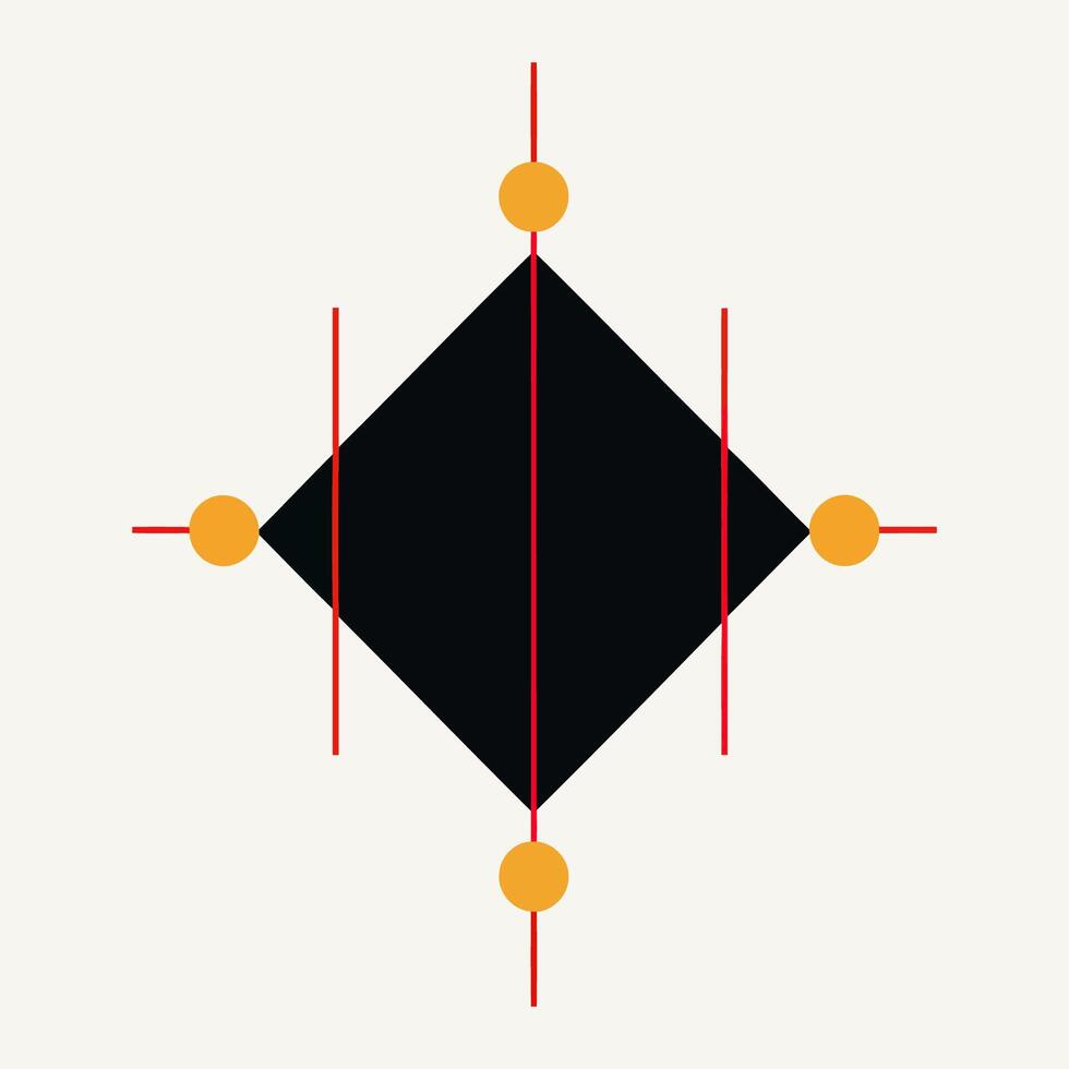 Diamond Shape with Diagonal Lines vector