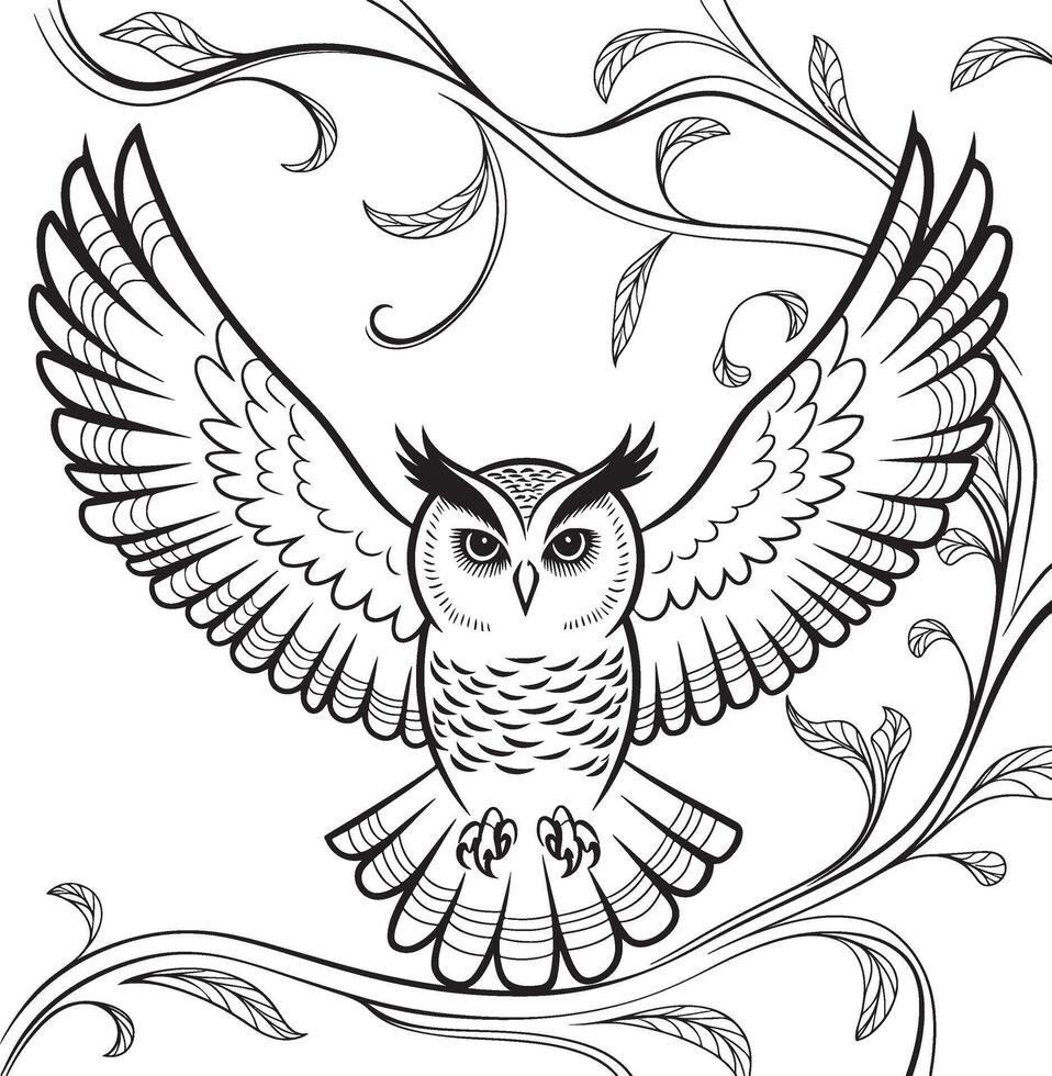 owl on a white background vector