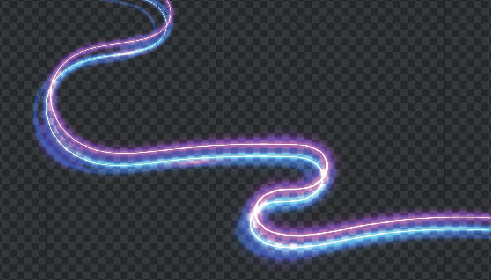 Motion fast speed lines. Blur future light trail with blue, red, purple color. Futuristic night neon spark. Modern movement laser flow, burst for poster. illustration vector