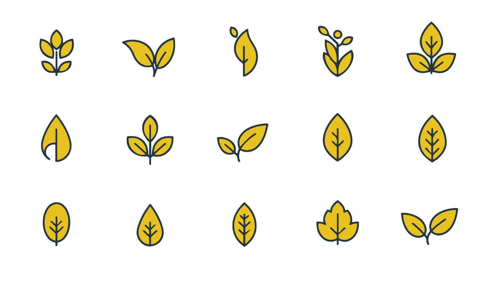 Modern Leaf Templates for Healthy Lifestyle Branding Needs vector