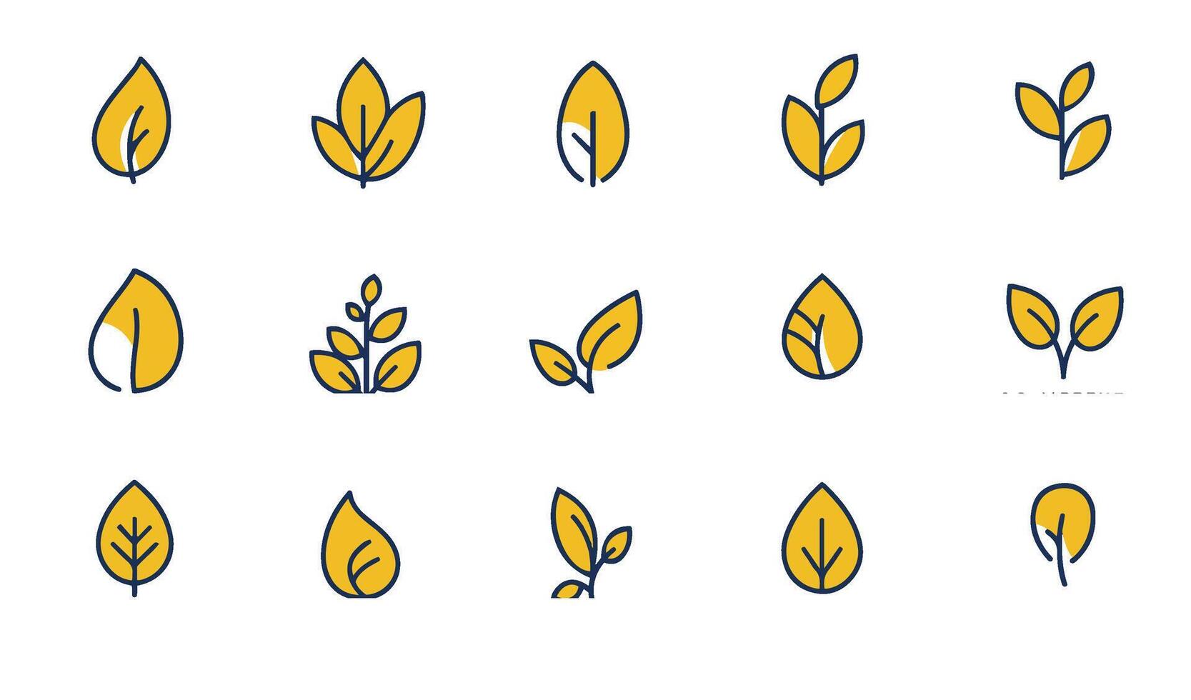 Eco Friendly Leaf Art Elements for Fresh and Clean Branding vector