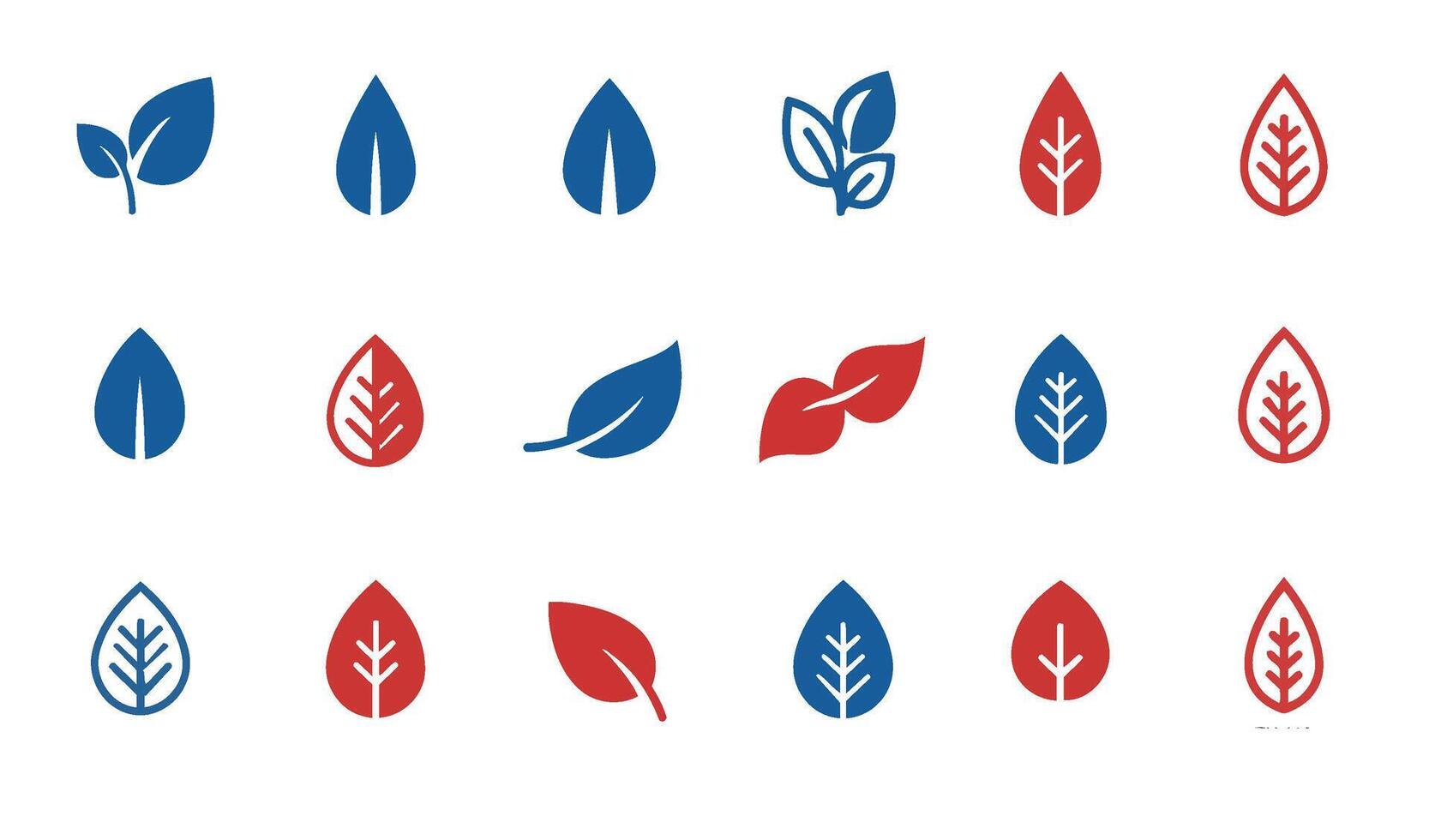 Eco Friendly Leaf Art Set for Environmental Branding Needs vector