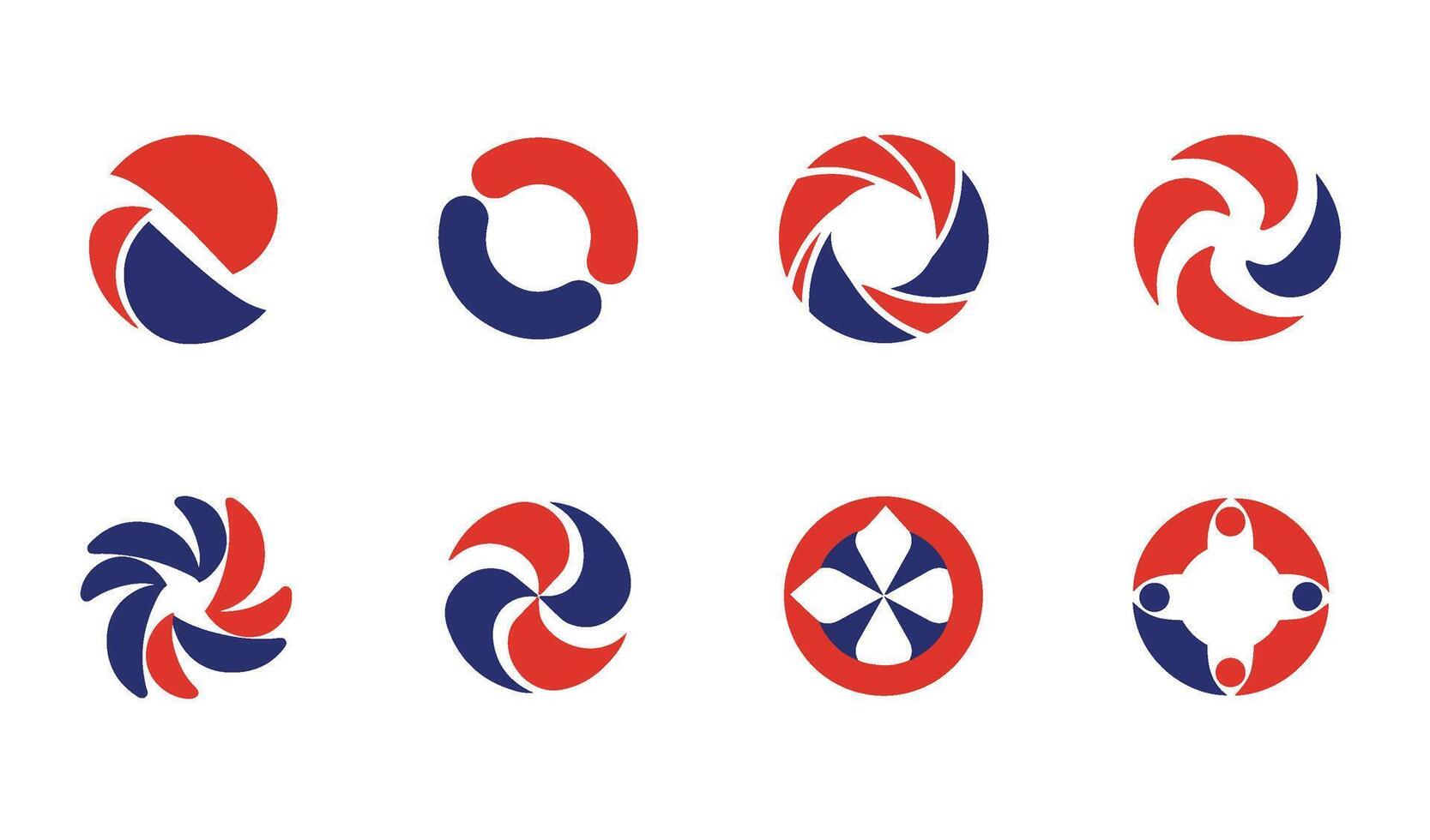 3D Effect Logo Design with Creative and Stylish Swirl Elements vector