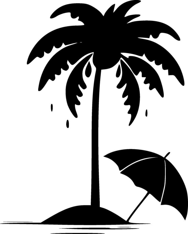 Premium Summer-Themed Black and White Icon Design - Versatile Illustration for T-Shirts, Mugs, and More - Perfect for Seasonal Celebrations and Gifts vector