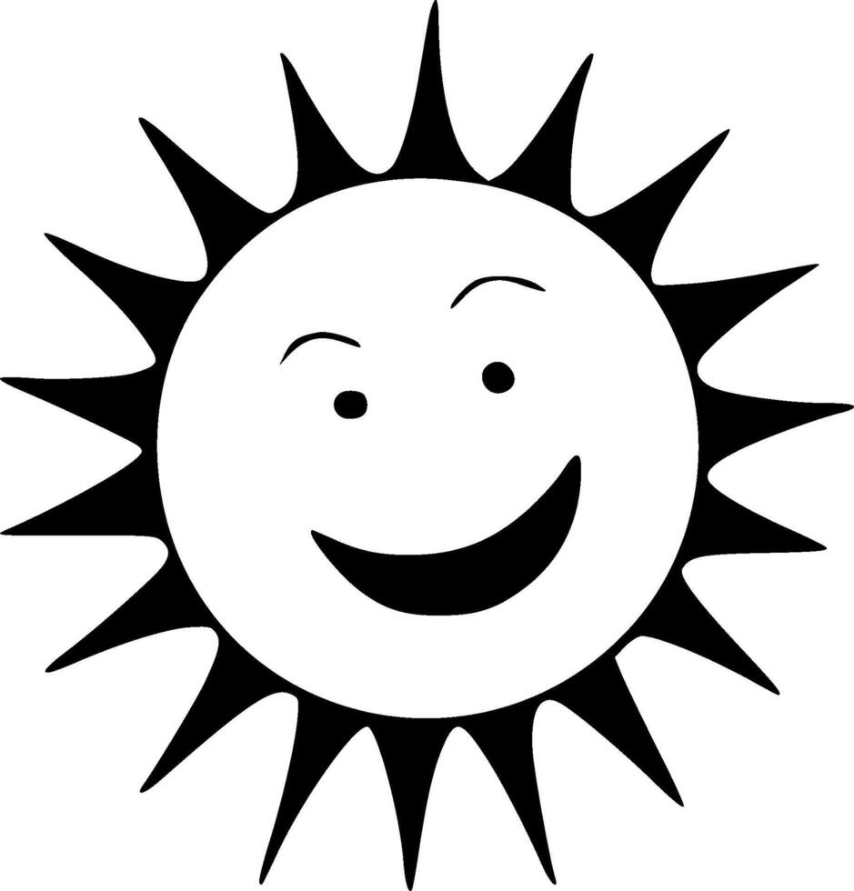 Premium Minimalist Sun Logo Design - Flat Illustration for T-Shirts, Mugs, and More - Perfect for Modern Aesthetic Lovers and Graphic Design Enthusiasts vector