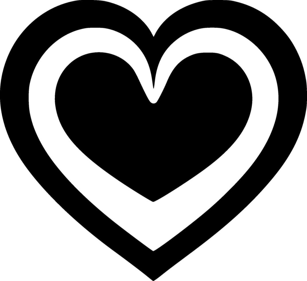 Premium Minimalist Heart Logo Design - Flat Illustration for T-Shirts, Mugs, and More - Perfect for Gifts and Personal Use vector
