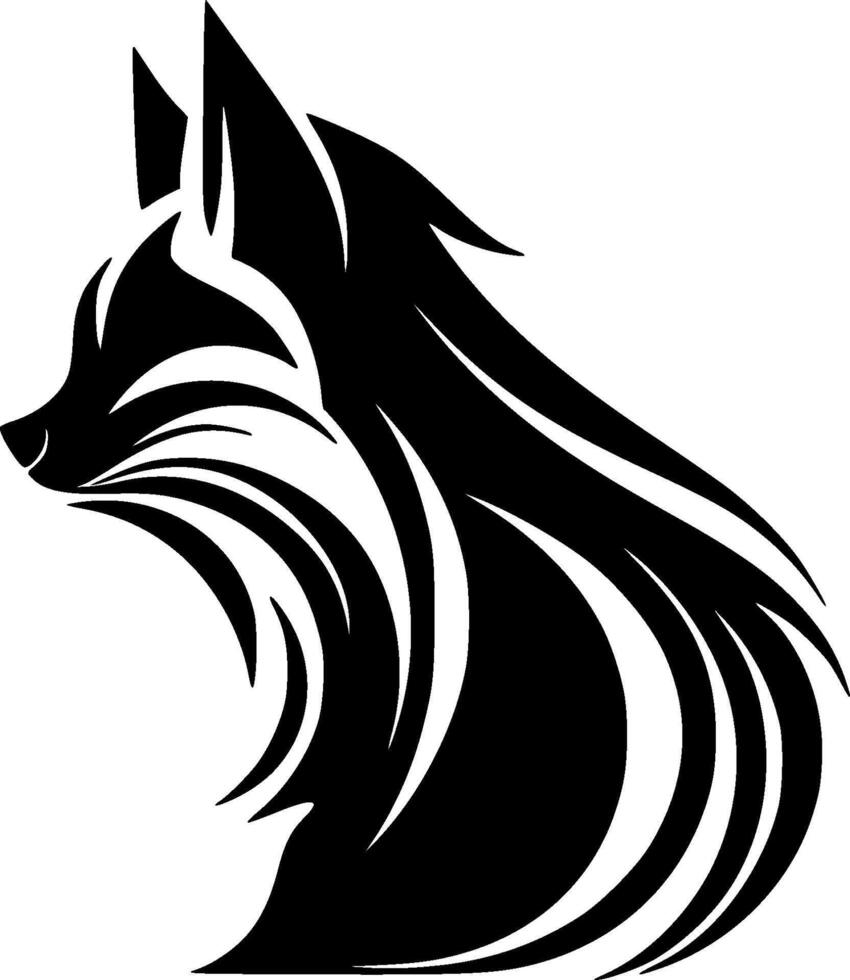 Premium Quality Fox Design T-Shirt or Mug - Stylish and Unique Wildlife Art for Nature Lovers - Perfect Gift for Animal Enthusiasts and Fox Lovers Black and White illustration vector