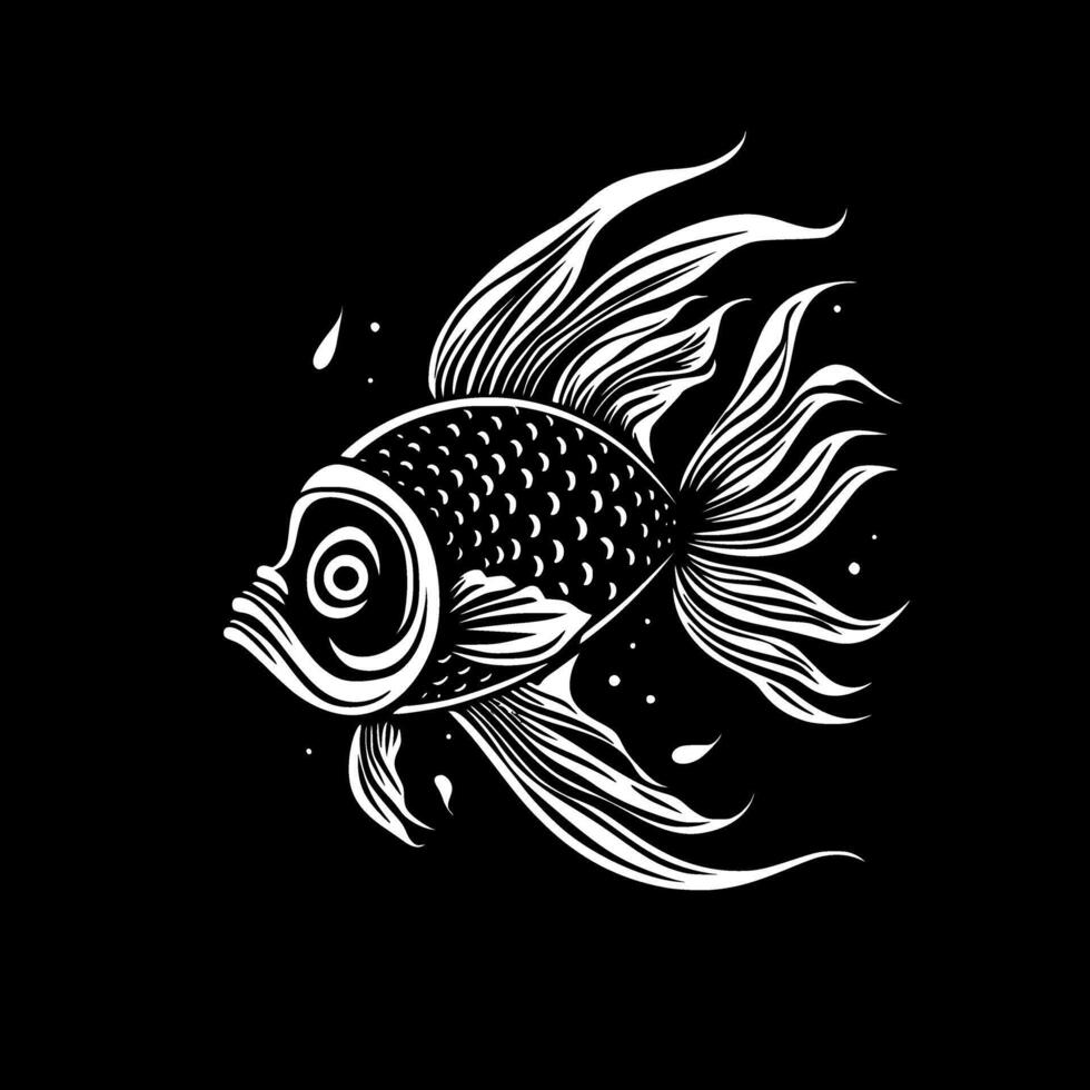 Premium Minimalist Fish Logo Design - Flat Illustration for T-Shirts, Mugs, and More - Perfect for Aquatic Enthusiasts and Stylish Decor vector