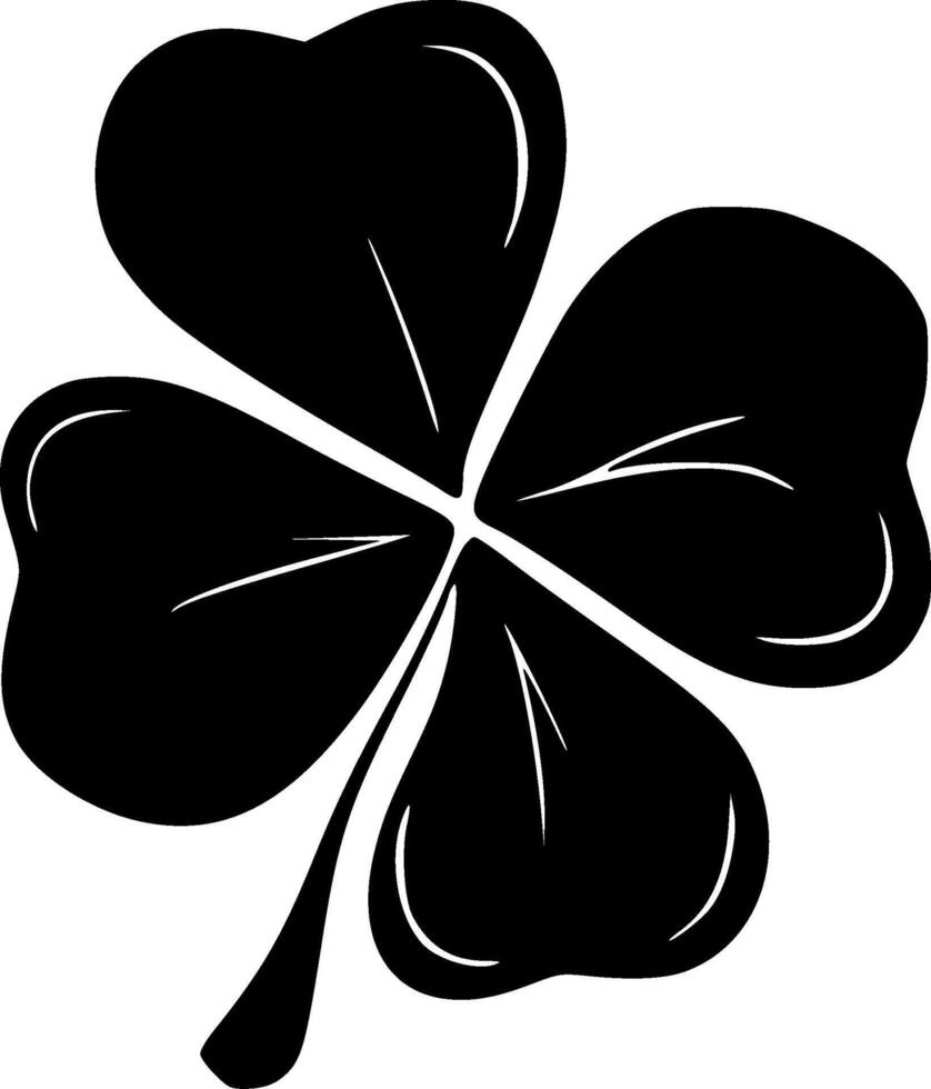 Premium Four Leaf Clover Design - Lucky Charm T-Shirt, Mug, and More - High-Quality Apparel and Gifts for Good Fortune and Positive Vibes Minimalist and Simple Silhouette - illustration vector