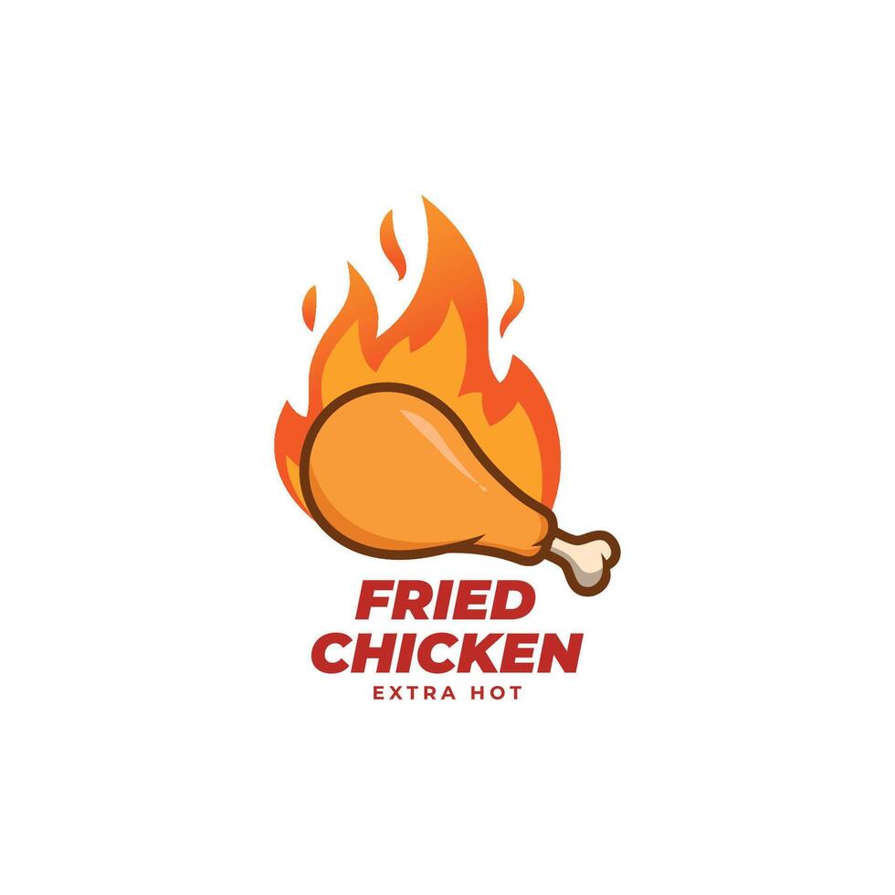 Chicken feet logo for fast food restaurants. Grilled chicken label. vector