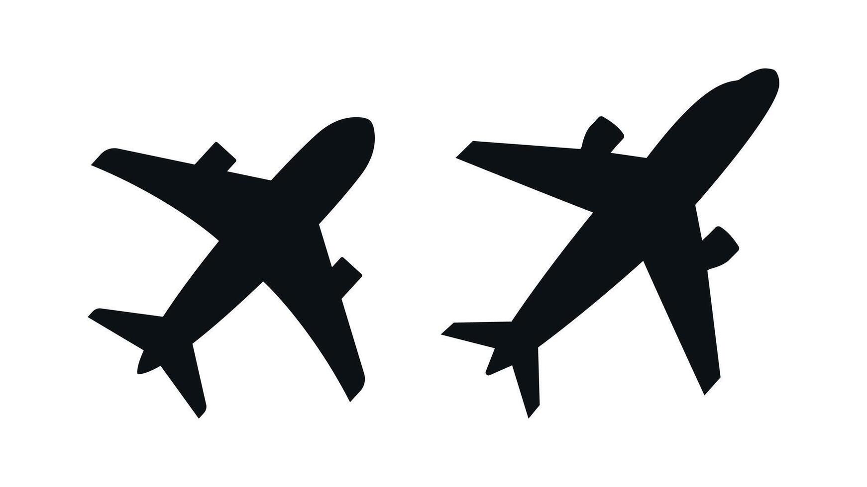 Plane icon set isolated on white background. illustration. vector