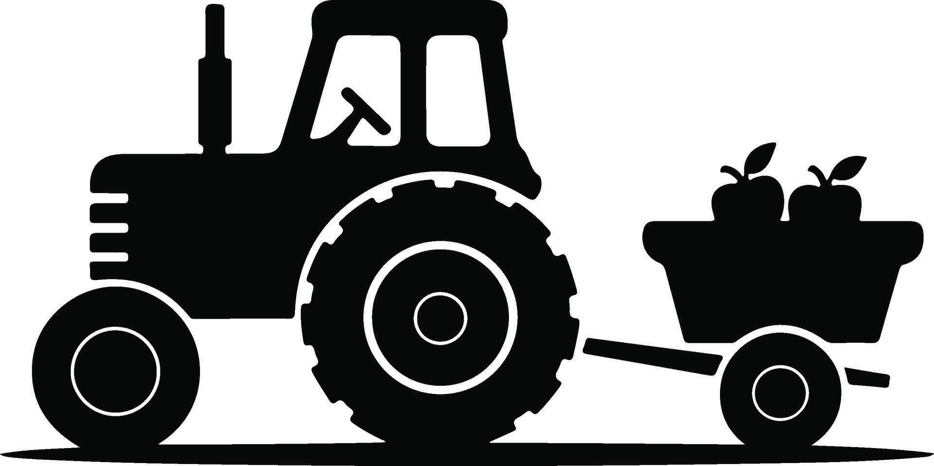 Tractor Silhouette Art vector