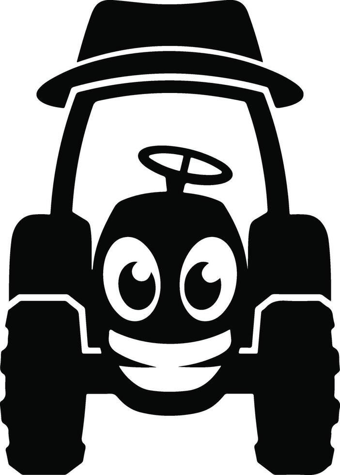 Tractor Silhouette Graphic Design vector