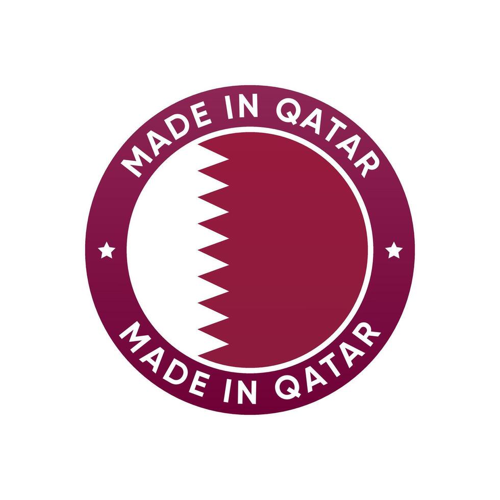 Made in Qatar Label Design vector