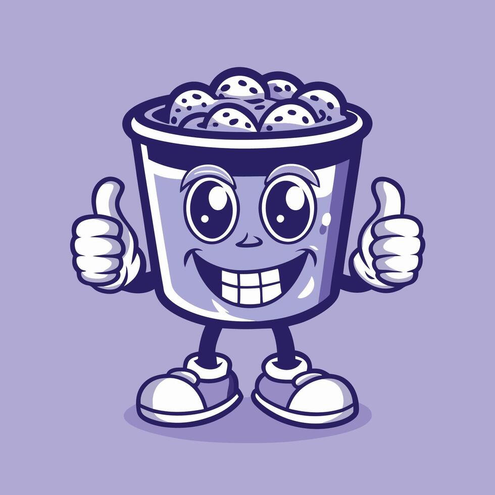 Enthusiastic Macaroni Mascot with a Thumbs Up Sign vector