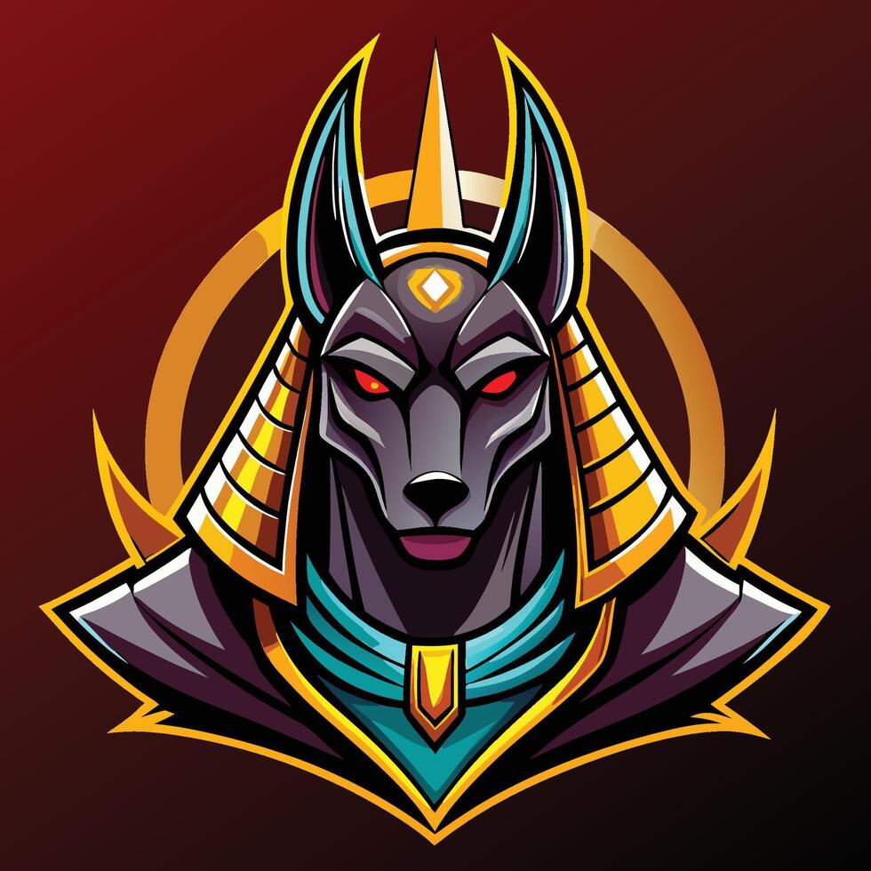 Anubis Mascot Design for eSports and Sports Teams vector