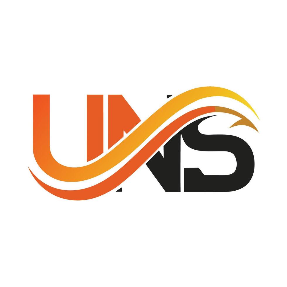 Modern and Sleek Unswoosh Three Letter Logo Template for Businesses and Startups vector