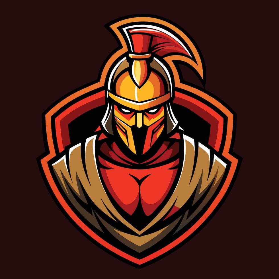 Modern Illustrative Spartan Mascot Logo for Sports Teams and Branding vector