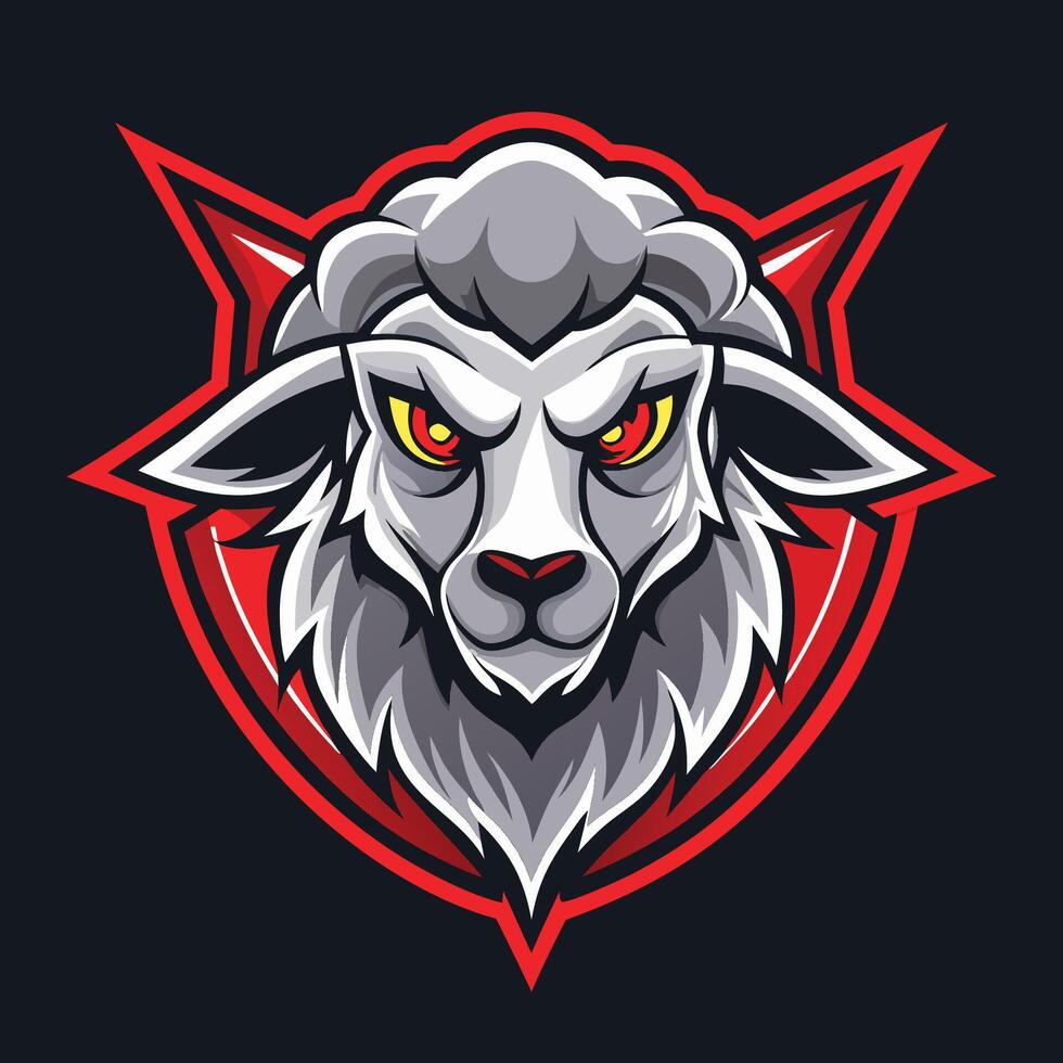 Mighty Sheep Mascot for E Sports Gaming Team Logo vector
