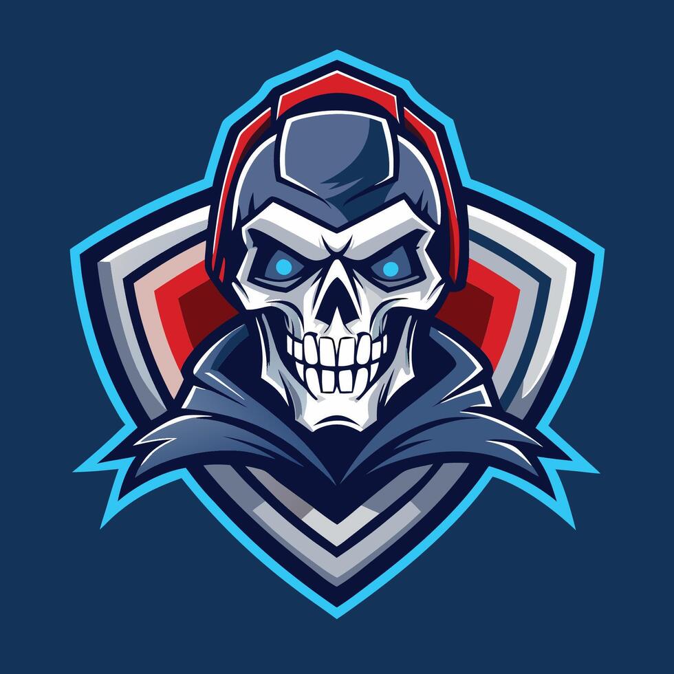 Modern Skull Patriot Mascot Logo for Teams and Organizations vector