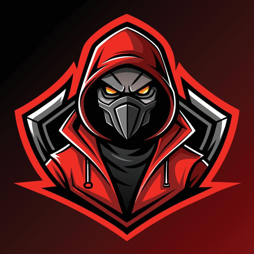 Sports Mascot Illustration of a Specialist Hacker with High Tech Gear vector