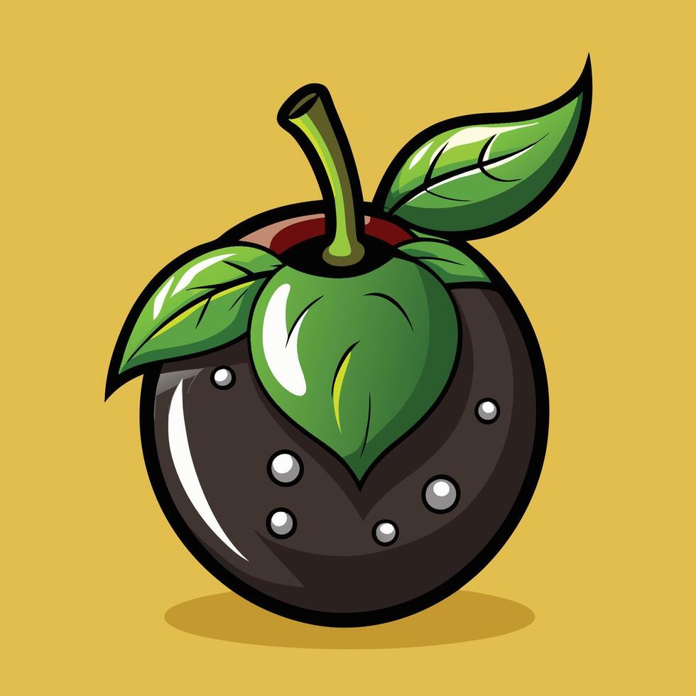 Isolated Black Pepper Illustration in Cartoon Style vector