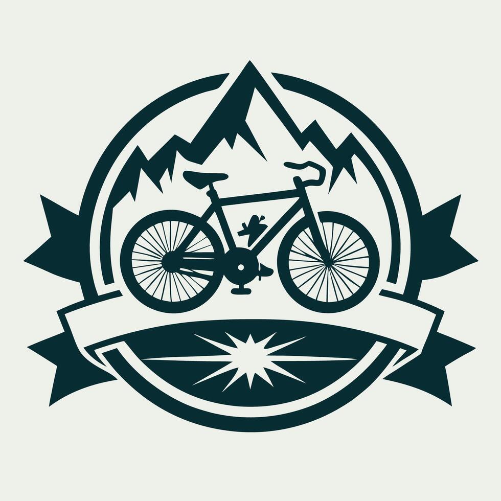 Detailed Bike Logo Template for Outdoor Sports and Fitness vector