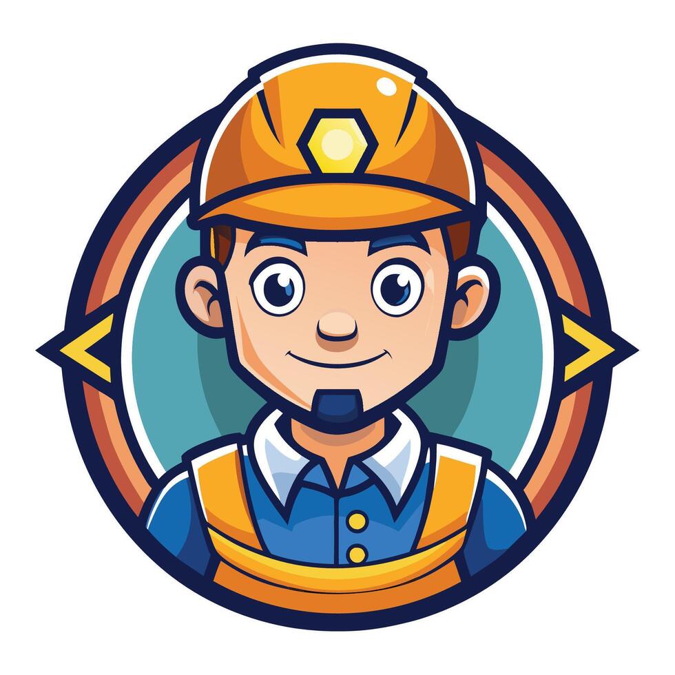 Illustration of an Engineer Mascot Character in Cartoon Style vector
