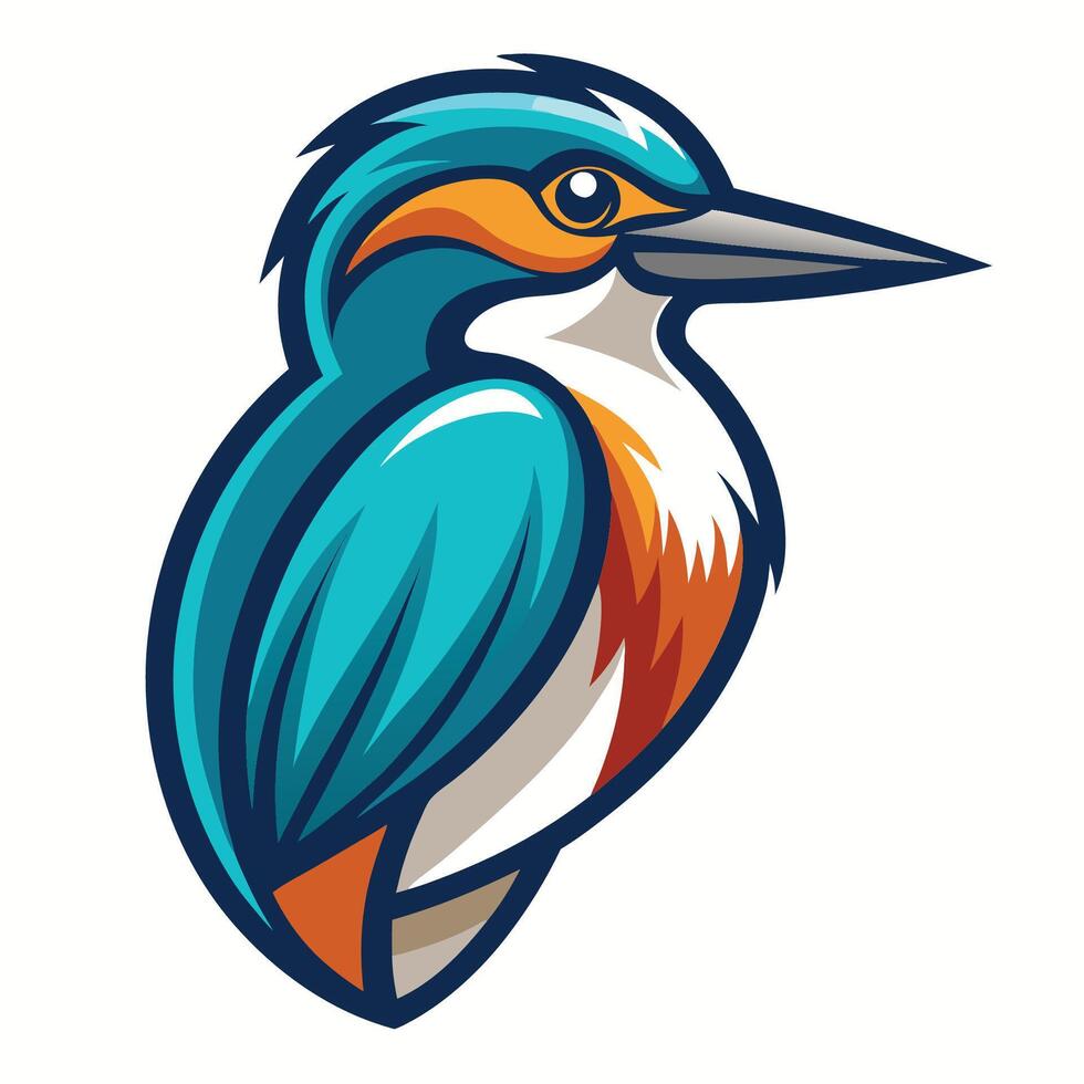 Majestic Kingfisher Bird in Logo Illustration vector