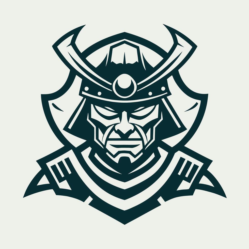 Fierce Ronin Samurai Mascot Logo for Ninja Warriors vector