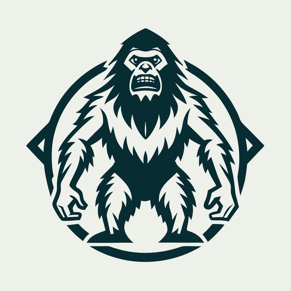 Keep It Squatchy Sasquatch Logo Brand Icon T Shirt Design vector