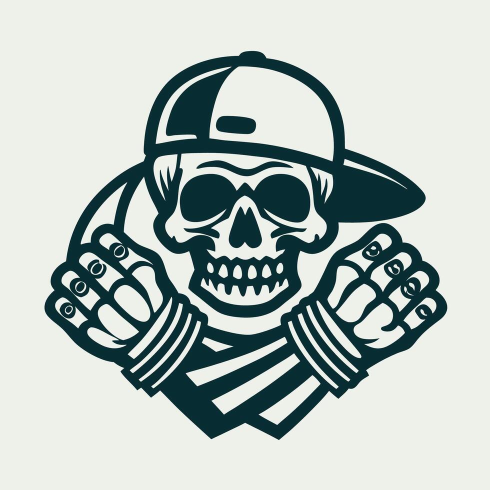 Vintage Label with Roll of Dollar Bills in Monochrome vector