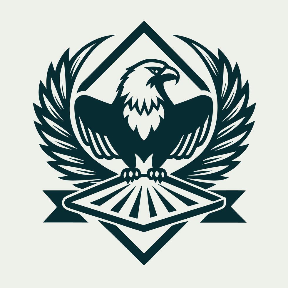 ized Image of a Majestic Eagle for Small Scale Use vector